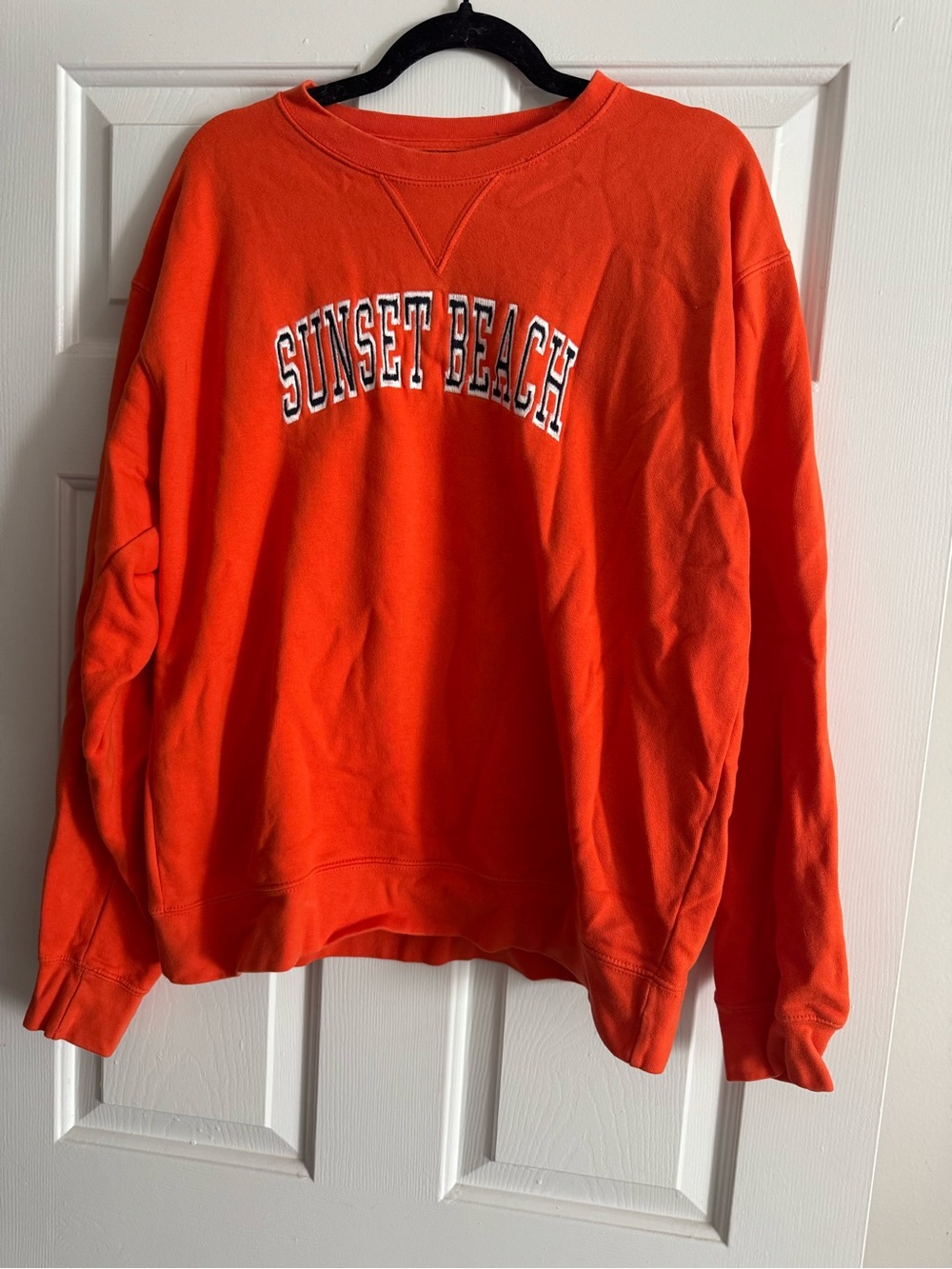 Sunset Beach Orange Crewneck Sweatshirt